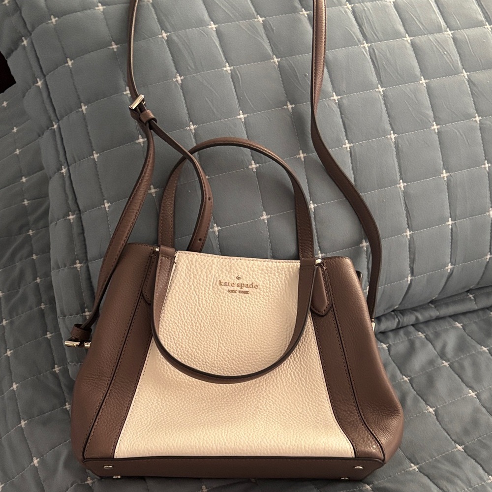 Kate Spade Two-Tone Brown and Cream Satchel.  New without tags.